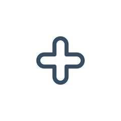 cross element help icons business logo, medical cross logo design. Stock vector illustration isolated on white background.