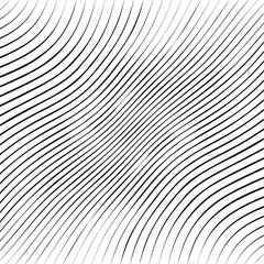Abstract warped Diagonal Striped Background . Vector curved twisted slanting, waved lines texture