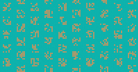 Abstract Color Halftone Dots generative art background illustration