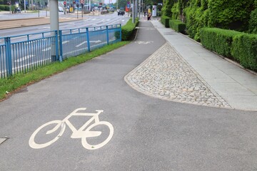 Obraz premium Wroclaw bicycle path