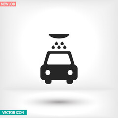 Car wash vector icon , lorem ipsum Flat design
