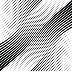Abstract warped Diagonal Striped Background . Vector curved twisted slanting, waved lines texture