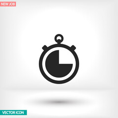 icon clock time vector , lorem ipsum Flat design