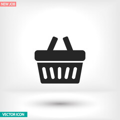 Basket vector icon , lorem ipsum Flat design