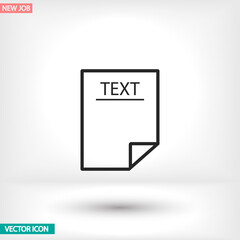 Text vector icon , lorem ipsum Flat design