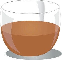 Milk tea in cup vector illustration Useful drinks on the table