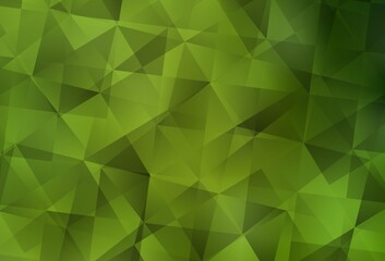 Plakat Light Green, Yellow vector triangle mosaic template.