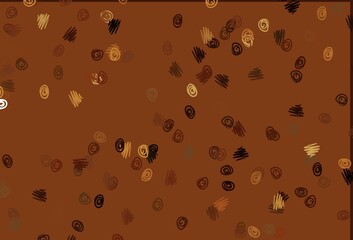 Light Orange vector background with bubbles.