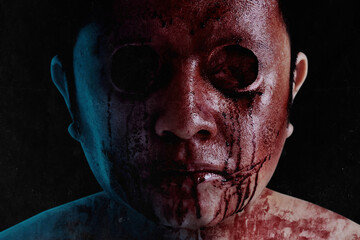 Scary ghost face, halloween theme