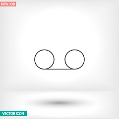 Play the film vector icon , lorem ipsum Flat design
