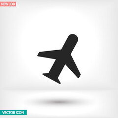 Obraz premium Aircraft vector icon , lorem ipsum Flat design