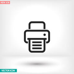 Printer vector icon , lorem ipsum Flat design