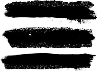 Grunge Paint Roller . Vector brush Stroke . Distressed banner . Black stripes isolated. paintbrush collection . Modern Textured shape . Dry border in Black . Wave lines