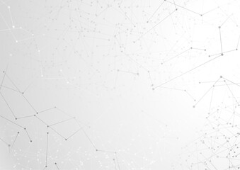 White abstract blank background with technology lines. Futuristic tech network backdrop for business banner advertise, presentation also useful for certificate or official document design