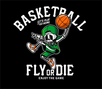 Bone Basketball Graphic cartoon character