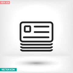 Vector icon documents , lorem ipsum Flat design