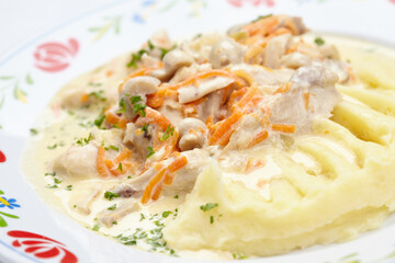 potato with meat and vegetables