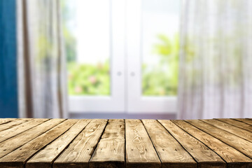 Table background of free space and window background 