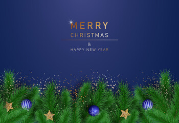 Christmas background. Merry Christmas card vector Illustration