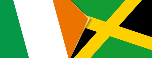 Ireland and Jamaica flags, two vector flags.