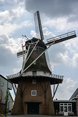 Windmill in a village in Twente, The Netherlands.