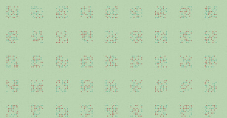 Abstract Color Halftone Dots generative art background illustration