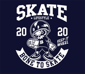 Bone Skate T shirt graphic