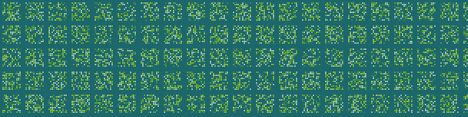 Abstract Color Halftone Dots generative art background illustration