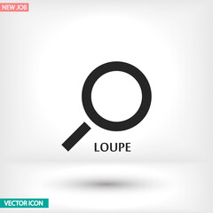 Magnifier with a man vector icon , lorem ipsum Flat design