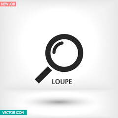 Magnifier with a man vector icon , lorem ipsum Flat design