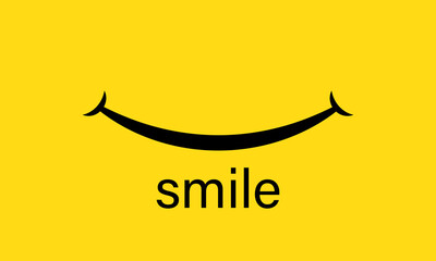 World smile day banner. Smiling emotion. Vector on isolated orange background. EPS 10