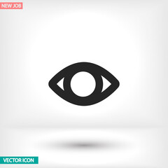 Eye vector icon , lorem ipsum Flat design