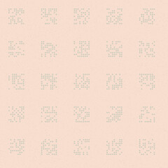 Abstract Color Halftone Dots generative art background illustration