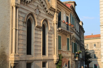 Fototapeta na wymiar historical buildings in vasto city in abruzzo region of itlaly