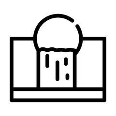 waste emissions line icon vector symbol illustration