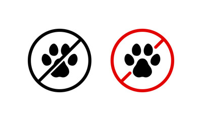 Dog paw print icon. Animal footprint. Vector on isolated white background. EPS 10