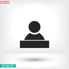 Human vector icon , lorem ipsum Flat design