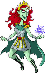Evil medieval warrior witch