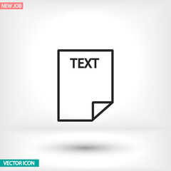 Text vector icon , lorem ipsum Flat design