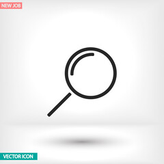 Loupe vector icon , lorem ipsum Flat design