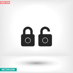 Lock dollar vector icon , lorem ipsum Flat design