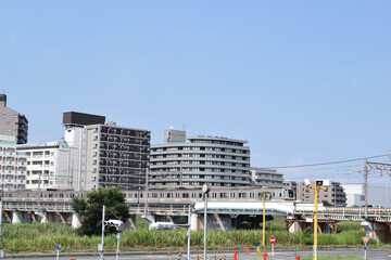 Fototapeta na wymiar Cityscape of Tsunashima, Yokohama City, Japan