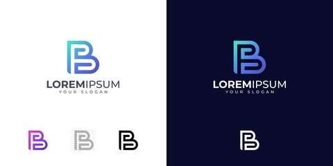 Letter B logo design inspiration