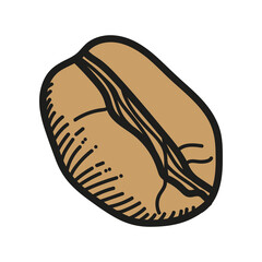 Isolated coffee bean vector design
