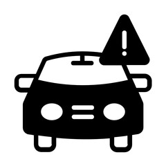 Obraz premium Low Air Pressure Vehicle Warning Sign vector Design Color Icon, Tire Shop and Auto Service Center Symbol on white background, Car and exclamation mark Concept, 