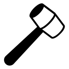 Tyre Mallet Vector Color Icon Design, Tire Repair Tools and Wheel Shop Equipment on White background, Rubber mallets Symbol, Sledge Hammer Concept, 