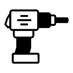 brushless Impact Driver Kit vector Colorful Icon Design, Car Tire and Alignment service Center Tools on white background, Compact Cordless Impact drill concept, 