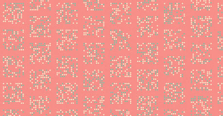 Abstract Color Halftone Dots generative art background illustration