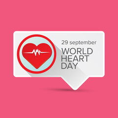 world heart day banner or background with heart isoalted on pink layout.