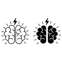 Brainstorm icon vector set. achievement illustration sign collection. creativity symbol.